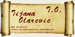 Tijana Olarević vizit kartica